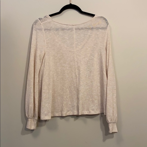 Sparkly cream cowl neck sweater - Picture 3 of 3